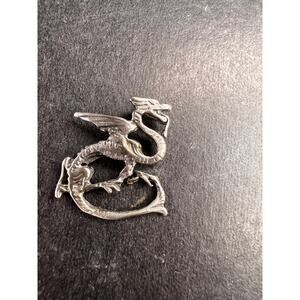 Vintage Sterling Silver Welsh Dragon Charm 925